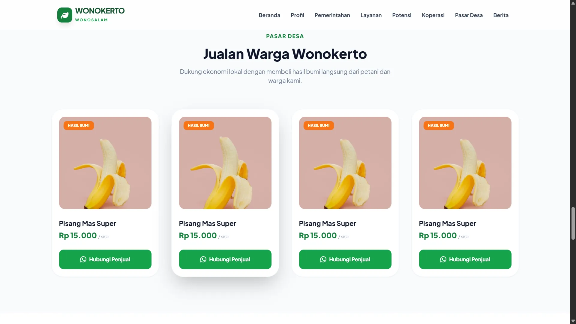 Website Desa Wonokerto